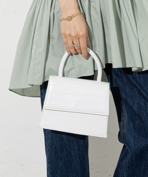 prose verse（プロズヴェール）の「2wayクロコミニショルダー（ショルダーバッグ・レディース・オフホワイト/キャメル/ブラック・ﾌﾘ-）」の5枚目の写真