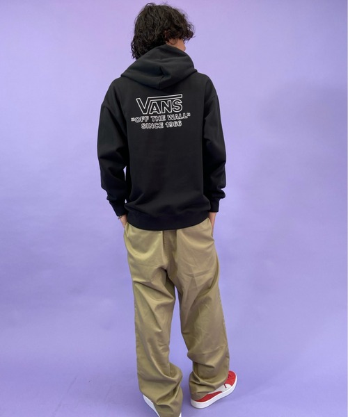 VANS（バンズ）の「VANS/バンズ ルーズシルエット　バックプリントパーカー 121K1030200（パーカー・メンズ・ブラック/イエロー/グレー・XL/S/M/L）」の11枚目の写真