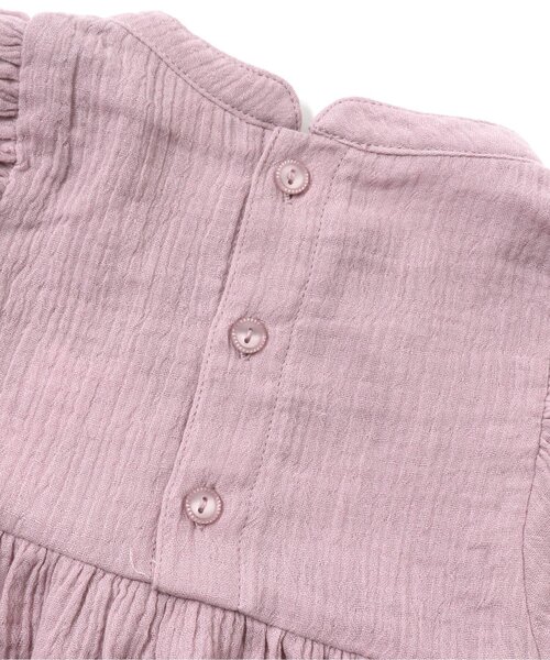 apres les cours（アプレレクール）の「ダブルガーゼナチュラルワンピース（ワンピース・キッズ・ピンク/キナリ・80/130/100/110/90/120）」の15枚目の写真