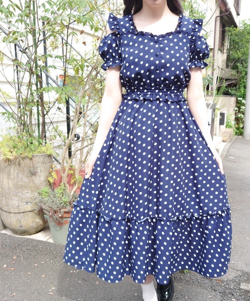 Secret Honey（シークレットハニー）の「ドット柄フリルマキシ