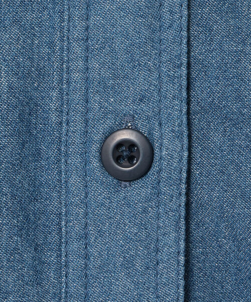 AVIREX（アヴィレックス）の「カラーコンビロングシャツワンピース/ COLOR COMBI LONG SHIRT ONEPIECE（シャツワンピース・レディース・ライトブルー/オリーブ/チャコールグレー・FREE）」の12枚目の写真