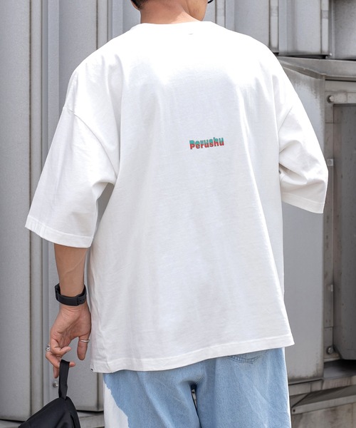 Perushu(ペルーシュ)の「レトロアソートプリントTシャツ(Tシャツ/カットソー・メンズ・ホワイト/ブラック/オフホワイト/ダークブルー・MEDIUM/LARGE)」の19枚目の写真
