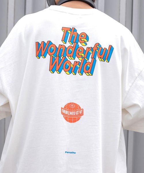 Perushu(ペルーシュ)の「レトロアソートプリントTシャツ(Tシャツ/カットソー・メンズ・ホワイト/ブラック/オフホワイト/ダークブルー・MEDIUM/LARGE)」の20枚目の写真