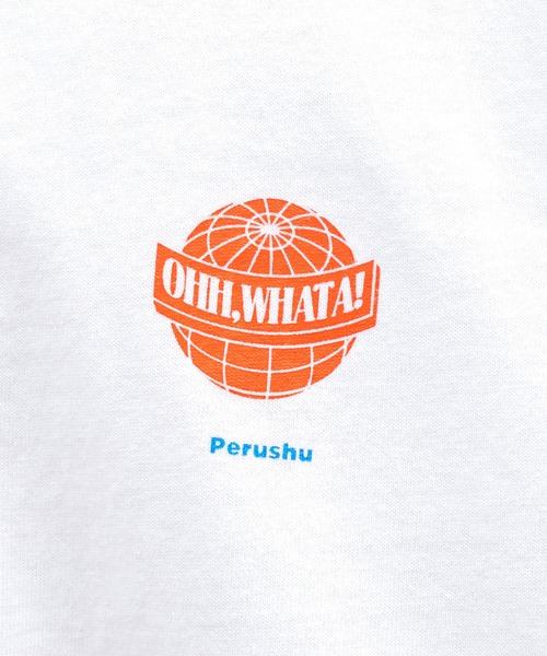 Perushu(ペルーシュ)の「レトロアソートプリントTシャツ(Tシャツ/カットソー・メンズ・ホワイト/ブラック/オフホワイト/ダークブルー・MEDIUM/LARGE)」の9枚目の写真