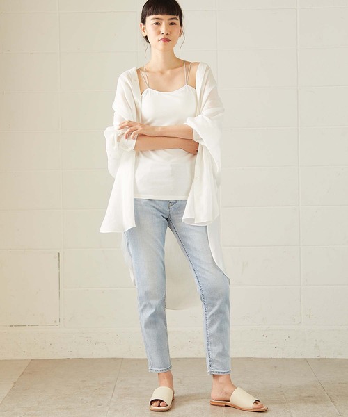 OUVRAGE CLASSE（ウヴラージュクラス）の「ストラップキャミソール（キャミソール・レディース・ブラック/ホワイト・FREE）」の3枚目の写真