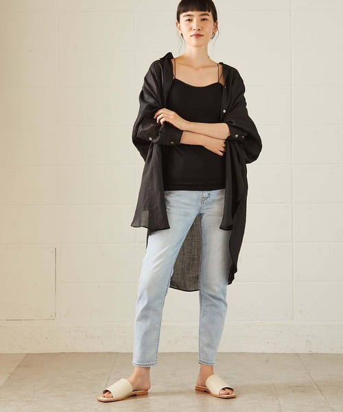 OUVRAGE CLASSE（ウヴラージュクラス）の「ストラップキャミソール（キャミソール・レディース・ブラック/ホワイト・FREE）」の10枚目の写真