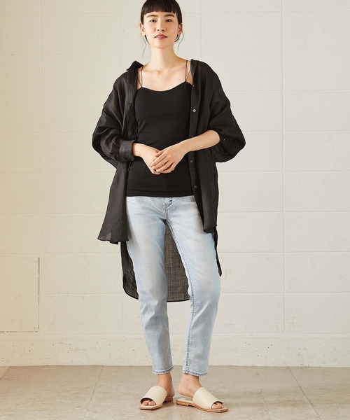 OUVRAGE CLASSE（ウヴラージュクラス）の「ストラップキャミソール（キャミソール・レディース・ブラック/ホワイト・FREE）」の11枚目の写真