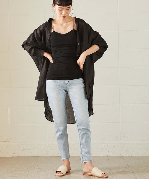 OUVRAGE CLASSE（ウヴラージュクラス）の「ストラップキャミソール（キャミソール・レディース・ブラック/ホワイト・FREE）」の12枚目の写真