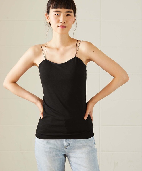 OUVRAGE CLASSE（ウヴラージュクラス）の「ストラップキャミソール（キャミソール・レディース・ブラック/ホワイト・FREE）」の13枚目の写真