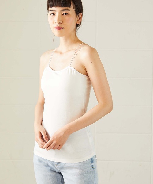 OUVRAGE CLASSE（ウヴラージュクラス）の「ストラップキャミソール（キャミソール・レディース・ブラック/ホワイト・FREE）」の20枚目の写真