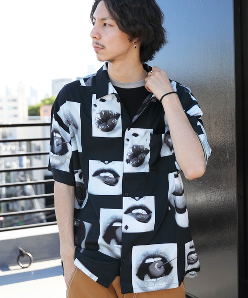 ８(eight)（エイト）の「総柄プリント半袖シャツ（シャツ/ブラウス・メンズ・ワインレッド/ホワイト系その他/ブラック系その他/ホワイト系その他2/ホワイト系その他3/ブラック系その他2/ブラック系その他3/ブラック系その他4・MEDIUM/LARGE）」の7枚目の写真