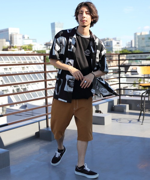 ８(eight)（エイト）の「総柄プリント半袖シャツ（シャツ/ブラウス・メンズ・ワインレッド/ホワイト系その他/ブラック系その他/ホワイト系その他2/ホワイト系その他3/ブラック系その他2/ブラック系その他3/ブラック系その他4・MEDIUM/LARGE）」の22枚目の写真