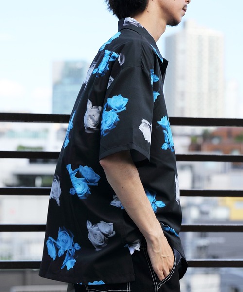 ８(eight)（エイト）の「総柄プリント半袖シャツ（シャツ/ブラウス・メンズ・ワインレッド/ホワイト系その他/ブラック系その他/ホワイト系その他2/ホワイト系その他3/ブラック系その他2/ブラック系その他3/ブラック系その他4・MEDIUM/LARGE）」の18枚目の写真