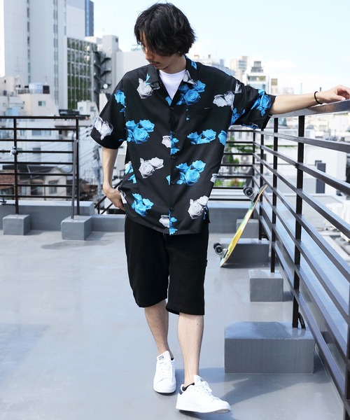 ８(eight)（エイト）の「総柄プリント半袖シャツ（シャツ/ブラウス・メンズ・ワインレッド/ホワイト系その他/ブラック系その他/ホワイト系その他2/ホワイト系その他3/ブラック系その他2/ブラック系その他3/ブラック系その他4・MEDIUM/LARGE）」の14枚目の写真