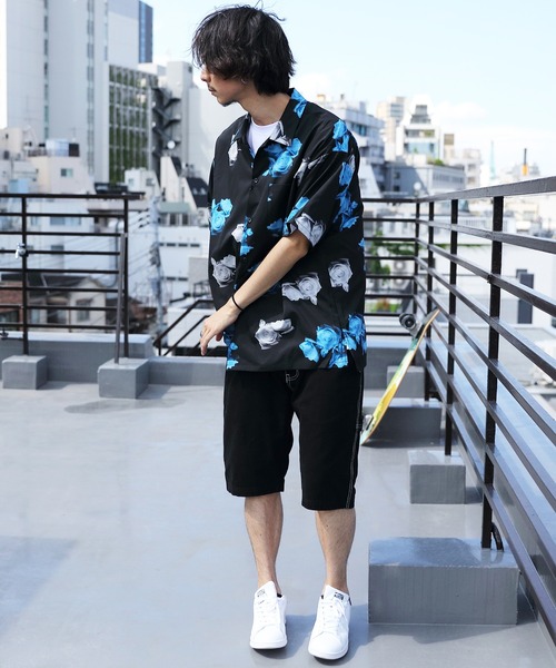 ８(eight)（エイト）の「総柄プリント半袖シャツ（シャツ/ブラウス・メンズ・ワインレッド/ホワイト系その他/ブラック系その他/ホワイト系その他2/ホワイト系その他3/ブラック系その他2/ブラック系その他3/ブラック系その他4・MEDIUM/LARGE）」の13枚目の写真