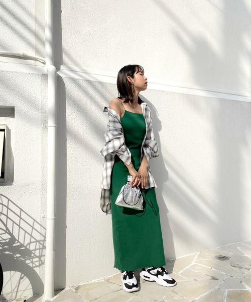 WHO'S WHO gallery（フーズフーギャラリー）の「リブナローワンピース（ワンピース・レディース・ブラック/グリーン/オートミール・FREE）」の16枚目の写真