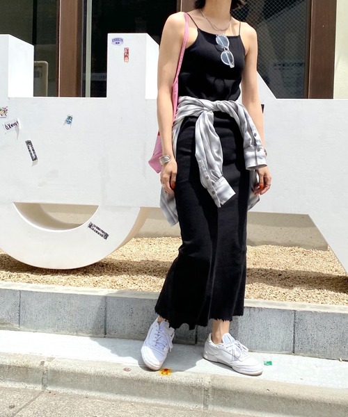 WHO'S WHO gallery（フーズフーギャラリー）の「リブナローワンピース（ワンピース・レディース・ブラック/グリーン/オートミール・FREE）」の19枚目の写真