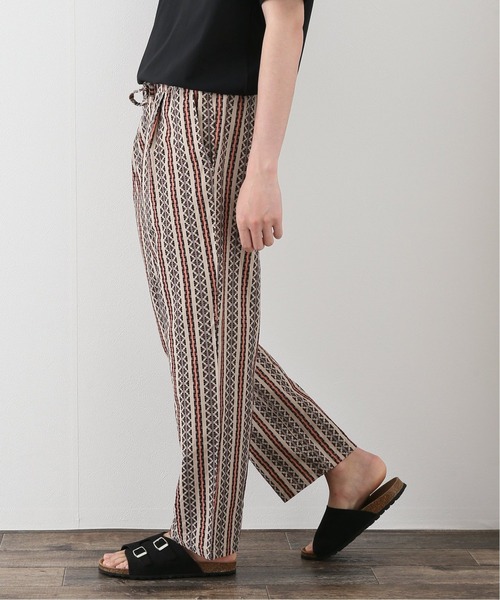 417 EDIFICE（フォーワンセブンエディフィス）の「オーガニックコットンバティックワイドイージーパンツ（スラックス・メンズ・ブラック/ブルー・MEDIUM/LARGE）」の2枚目の写真