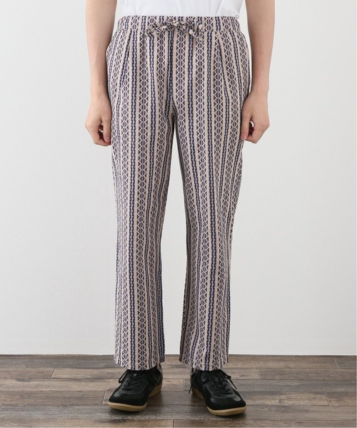 417 EDIFICE（フォーワンセブンエディフィス）の「オーガニックコットンバティックワイドイージーパンツ（スラックス・メンズ・ブラック/ブルー・MEDIUM/LARGE）」の4枚目の写真