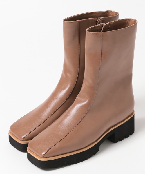 PAGEBOY(ページボーイ)の「スクエアハーフブーツ(ブーツ・レディース・ブラック/ブラウン系その他・MEDIUM/LARGE)」の5枚目の写真