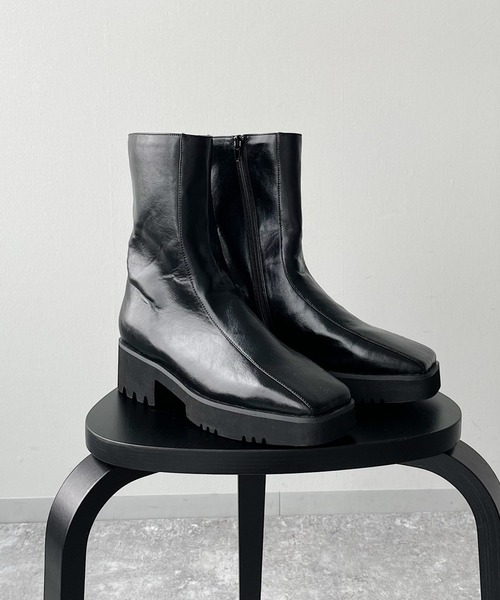 PAGEBOY(ページボーイ)の「スクエアハーフブーツ(ブーツ・レディース・ブラック/ブラウン系その他・MEDIUM/LARGE)」の20枚目の写真