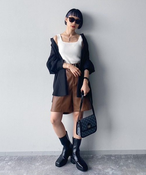 PAGEBOY(ページボーイ)の「スクエアハーフブーツ(ブーツ・レディース・ブラック/ブラウン系その他・MEDIUM/LARGE)」の19枚目の写真