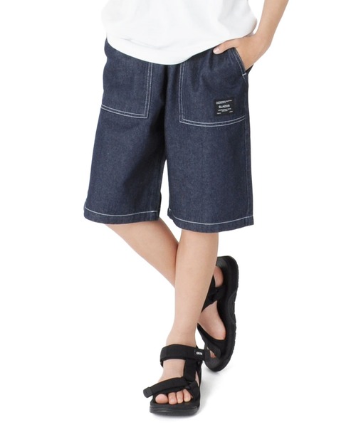 GLAZOS(グラソス)の「ベイカーハーフパンツ(その他パンツ・キッズ・ブラック/ベージュ/カーキ/インディゴブルー/ブルー・130cm/140cm/150cm/160cm/170cm)」の5枚目の写真