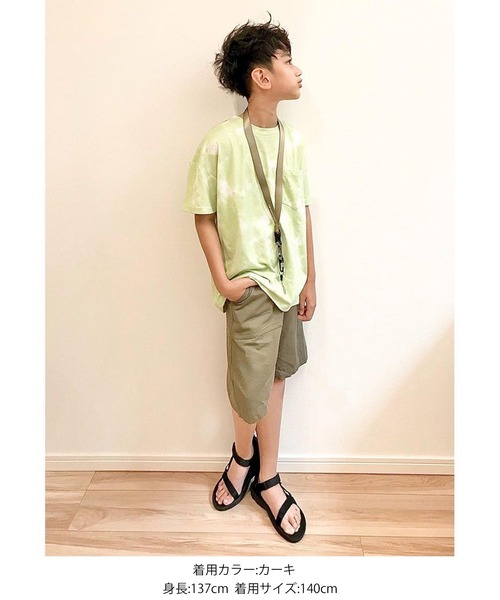 GLAZOS(グラソス)の「ベイカーハーフパンツ(その他パンツ・キッズ・ブラック/ベージュ/カーキ/インディゴブルー/ブルー・130cm/140cm/150cm/160cm/170cm)」の18枚目の写真