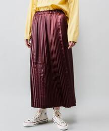 CONVERSE TOKYO | レザーライクサテンプリーツスカート(スカート)