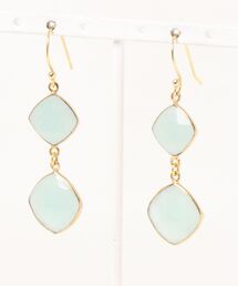 チャイハネ | 【チャイハネ】ダブルアマゾナイトピアス(ピアス（両耳用）)