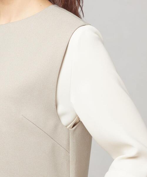 closet story（クローゼットストーリー）の「＜closet story（クローゼットストーリー）＞ Iライン キーネック ジャンパースカート -ウォッシャブル-（ジャンパースカート・レディース・ライトグレー/ブラック・FREE）」の11枚目の写真