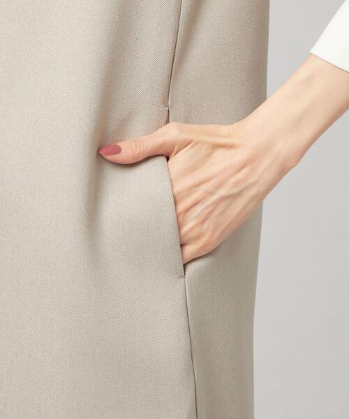 closet story（クローゼットストーリー）の「＜closet story（クローゼットストーリー）＞ Iライン キーネック ジャンパースカート -ウォッシャブル-（ジャンパースカート・レディース・ライトグレー/ブラック・FREE）」の7枚目の写真