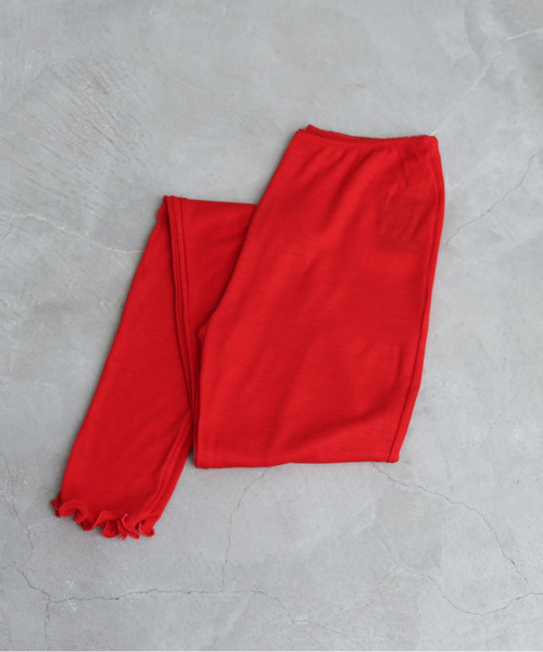 CHILD WOMAN（チャイルドウーマン）の「GRANDICH WOOLフライス レギンス（レギンス/スパッツ・レディース・レッド/サックスブルー/アイボリー/ブラック・FREE）」の4枚目の写真