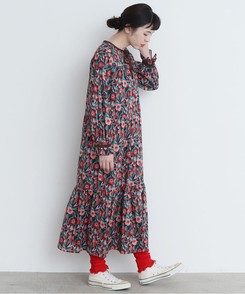 CHILD WOMAN（チャイルドウーマン）の「GRANDICH WOOLフライス レギンス（レギンス/スパッツ・レディース・レッド/サックスブルー/アイボリー/ブラック・FREE）」の11枚目の写真