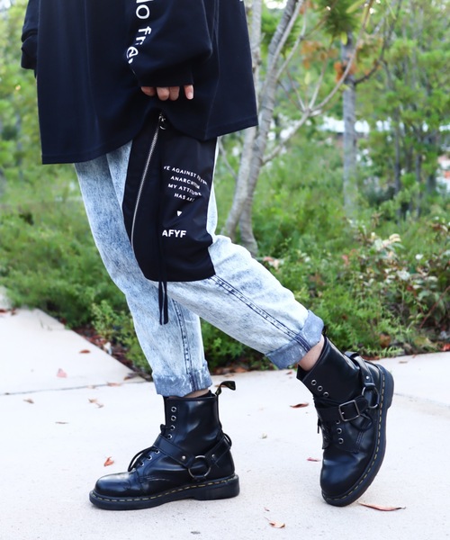 AFYF（エーエフワイエフ）の「【セットアップ対応】AFYF MOBILERPANT for 11 Pro/デニム ツイル モバイルポケットパンツ（デニムパンツ・メンズ・ブラック/インディゴブルー/ケミカルウォッシュ・FREE）」の3枚目の写真