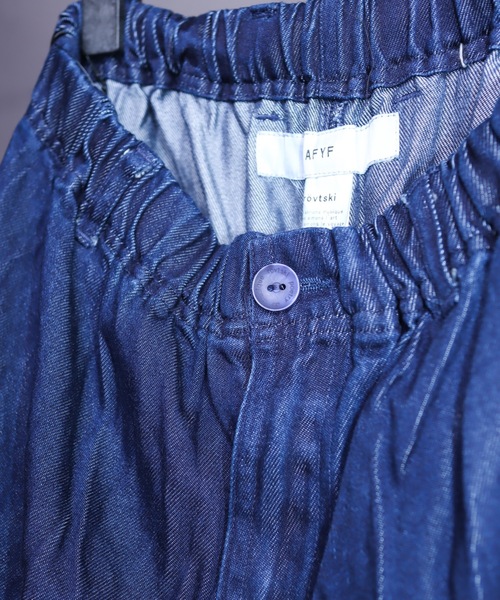 AFYF（エーエフワイエフ）の「【セットアップ対応】AFYF MOBILERPANT for 11 Pro/デニム ツイル モバイルポケットパンツ（デニムパンツ・メンズ・ブラック/インディゴブルー/ケミカルウォッシュ・FREE）」の10枚目の写真