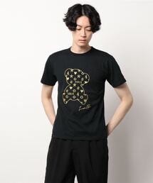 RM/モノグラムベア刺繍クルーネック半袖Tシャツ