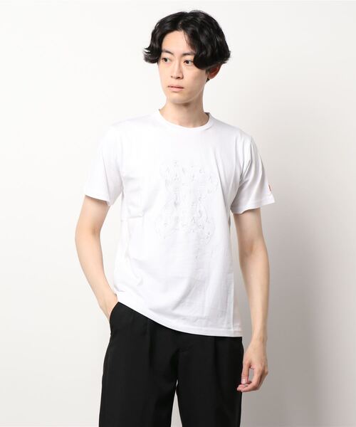 CERCA(チェルカ)の「RM/モノグラムベア刺繍クルーネック半袖Tシャツ(Tシャツ/カットソー・メンズ・ホワイト/ブラック/ホワイト系その他/ブラック系その他・MEDIUM/LARGE/X-LARGE)」の2枚目の写真