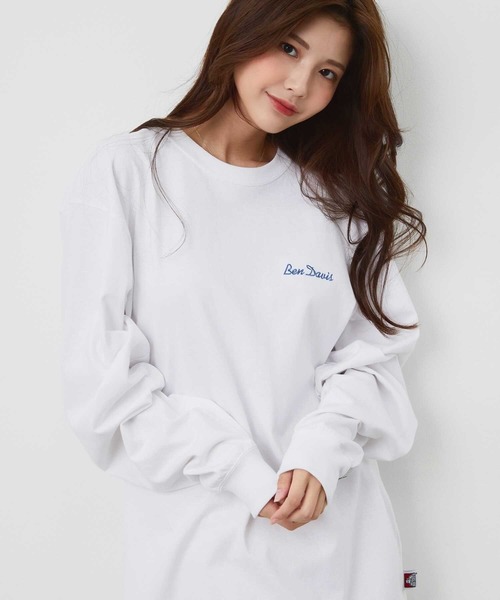 JUNRED（ジュンレッド）の「BEN DAVISバックテープロングTシャツ（Tシャツ/カットソー・メンズ・ホワイト/グレー/ピンク・LL/M/L）」の2枚目の写真