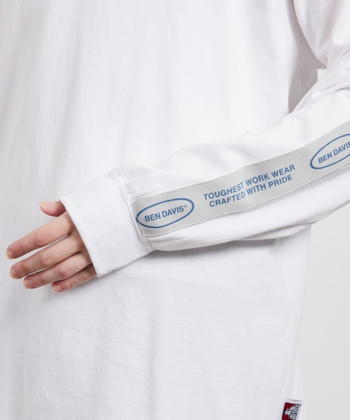 JUNRED（ジュンレッド）の「BEN DAVISバックテープロングTシャツ（Tシャツ/カットソー・メンズ・ホワイト/グレー/ピンク・LL/M/L）」の8枚目の写真