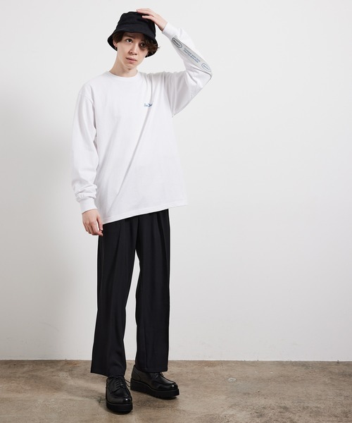 JUNRED（ジュンレッド）の「BEN DAVISバックテープロングTシャツ（Tシャツ/カットソー・メンズ・ホワイト/グレー/ピンク・LL/M/L）」の4枚目の写真