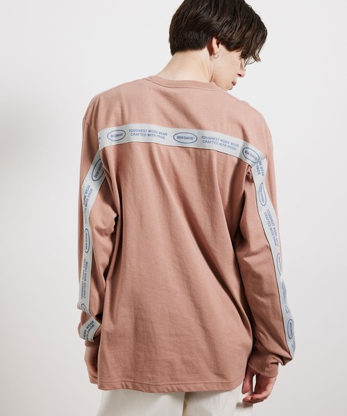 JUNRED（ジュンレッド）の「BEN DAVISバックテープロングTシャツ（Tシャツ/カットソー・メンズ・ホワイト/グレー/ピンク・LL/M/L）」の21枚目の写真