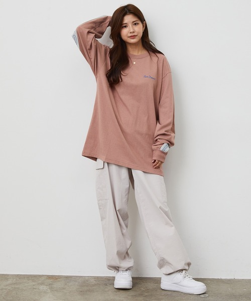 JUNRED（ジュンレッド）の「BEN DAVISバックテープロングTシャツ（Tシャツ/カットソー・メンズ・ホワイト/グレー/ピンク・LL/M/L）」の13枚目の写真