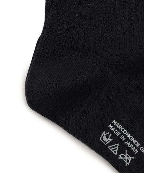 MARCOMONDE（マルコモンド）の「MARCOMONDE（マルコモンド）COTTON RIBBED SOCKS メンズ（ソックス/靴下・メンズ・ホワイト/チャコール・3）」の4枚目の写真
