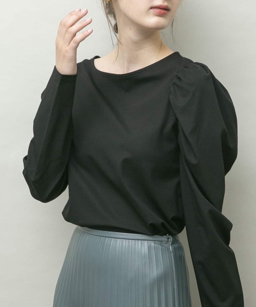 UR Lab.（アーバンリサーチラボ）の「パフスリーブTOPS（Tシャツ/カットソー・レディース・ブラック/オフホワイト/ピンク系その他・FREE）」の6枚目の写真