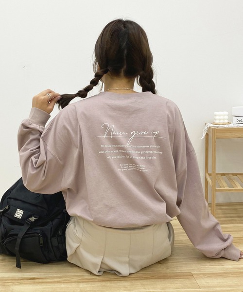 apres jour(アプレジュール)の「BIGスリット入りロンT【ZOZOTOWN限定アイテム】(Tシャツ/カットソー・レディース・グリーン/アイボリー/ブラック系その他/オフホワイト/ブルー/ラベンダー/ホワイト系その他2/ホワイト系その他・X-LARGE/フリー)」の8枚目の写真