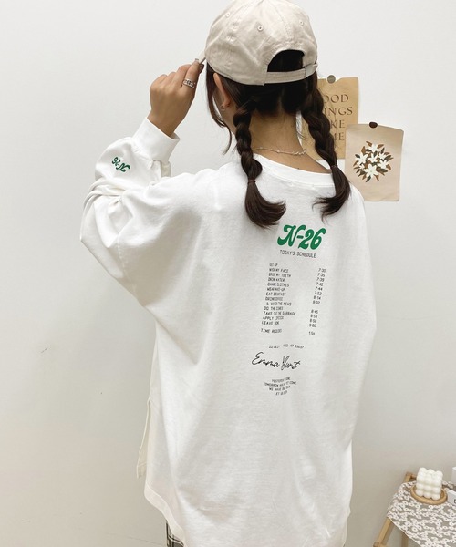 apres jour(アプレジュール)の「BIGスリット入りロンT【ZOZOTOWN限定アイテム】(Tシャツ/カットソー・レディース・グリーン/アイボリー/ブラック系その他/オフホワイト/ブルー/ラベンダー/ホワイト系その他2/ホワイト系その他・X-LARGE/フリー)」の5枚目の写真
