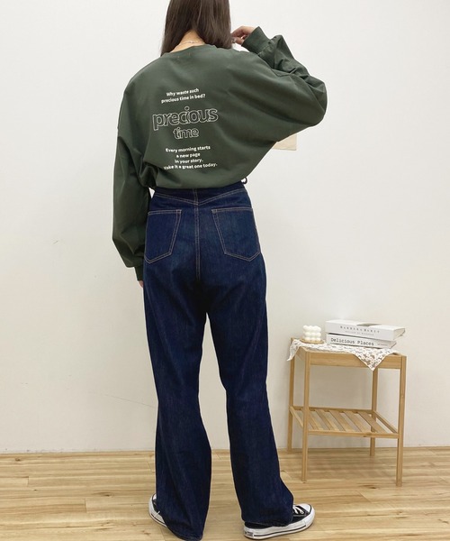 apres jour(アプレジュール)の「BIGスリット入りロンT【ZOZOTOWN限定アイテム】(Tシャツ/カットソー・レディース・グリーン/アイボリー/ブラック系その他/オフホワイト/ブルー/ラベンダー/ホワイト系その他2/ホワイト系その他・X-LARGE/フリー)」の18枚目の写真