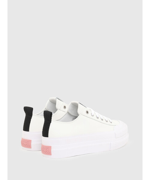 DIESEL（ディーゼル）の「レディース Wソール レザー スニーカー（スニーカー・レディース・ホワイト/ブラック・38/37/36/39/35）」の3枚目の写真