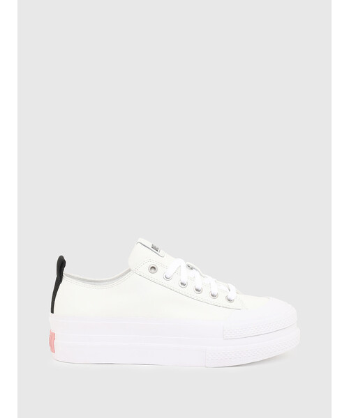 DIESEL（ディーゼル）の「レディース Wソール レザー スニーカー（スニーカー・レディース・ホワイト/ブラック・38/37/36/39/35）」の12枚目の写真